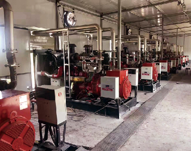 陕北中石化天然气发电站项目（斗山配米兰平台10台200KW）